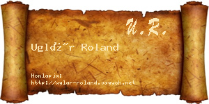 Uglár Roland névjegykártya
